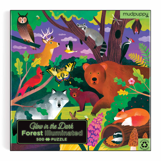 Forest Illuminated 500 Piece Glow in the Dark Puzzle by Galison - 2