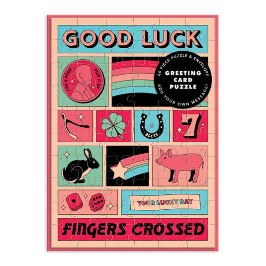Good Luck 60 Piece Jigsaw Puzzle by Galison - 1