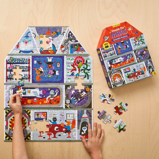 House on Mars 100 Piece House-Shaped Puzzle by Galison - 6