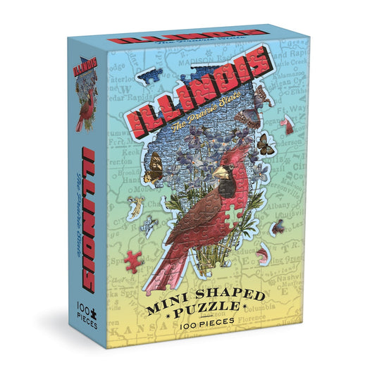 Illinois 100 Piece Shaped Jigsaw Puzzle by Galison - 1