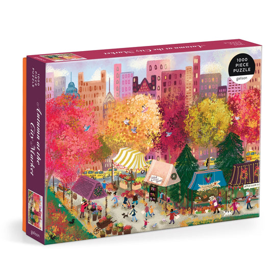 Autumn at the City Market 1000 Piece Jigsaw Puzzle by Galison - 1