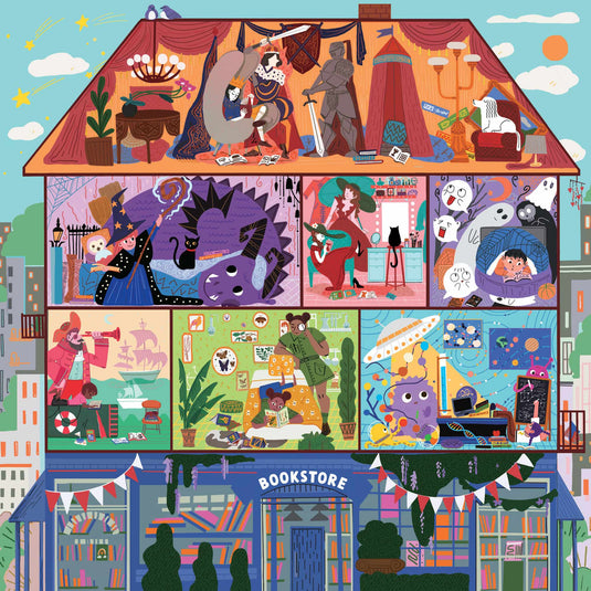 The Magic of Stories 500 Piece Family Puzzle by Galison - 5