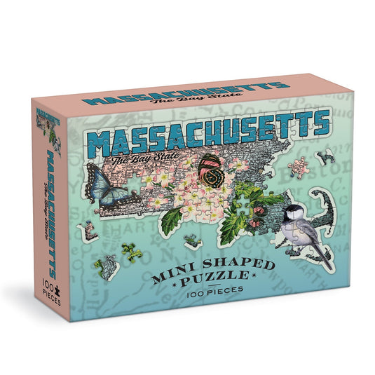 Massachusetts 100 Piece Shaped Jigsaw Puzzle by Galison - 1