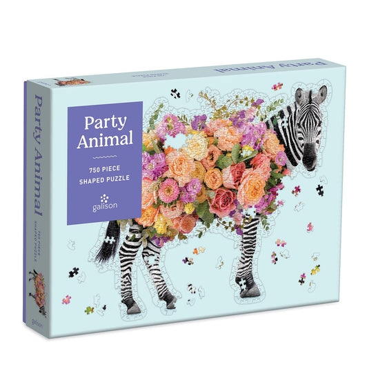 Party Animal 750 Piece Shaped Jigsaw Puzzle by Galison - 1