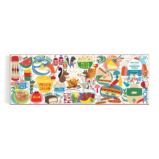 Picnic Party 1000 Piece Panoramic Family Puzzle by Galison - 3