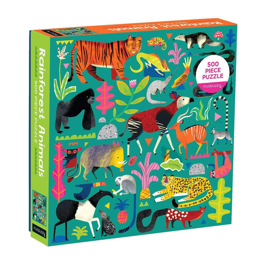 Rainforest Animals 500 Piece Family Puzzle by Galison - 1