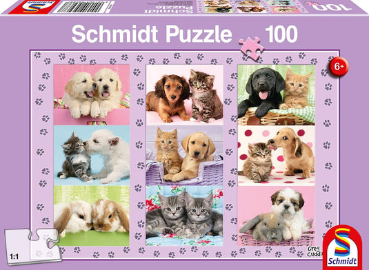 My Animal Friends 100 Piece Jigsaw Puzzle by Schmidt Puzzle - 1