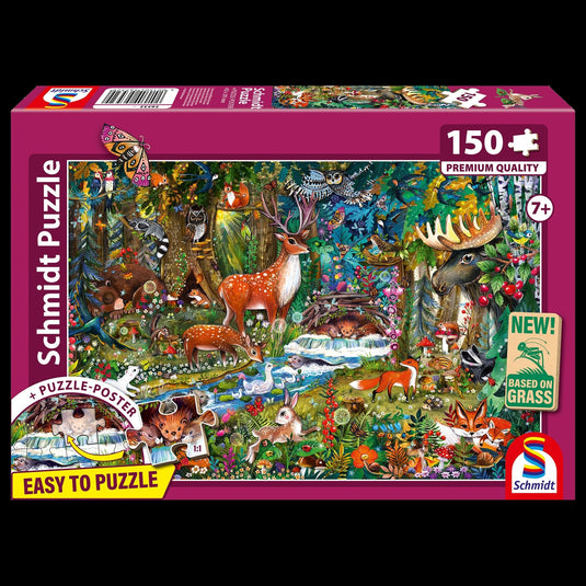 Animals In The Forest 150 Piece Jigsaw Puzzle by Schmidt Puzzle - 1