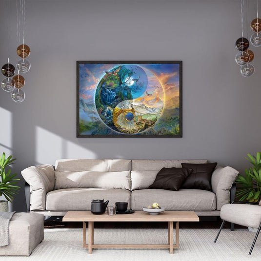 Yin & Yang Mountain Worlds 1000 Piece Jigsaw Puzzle by Schmidt Puzzle - 3