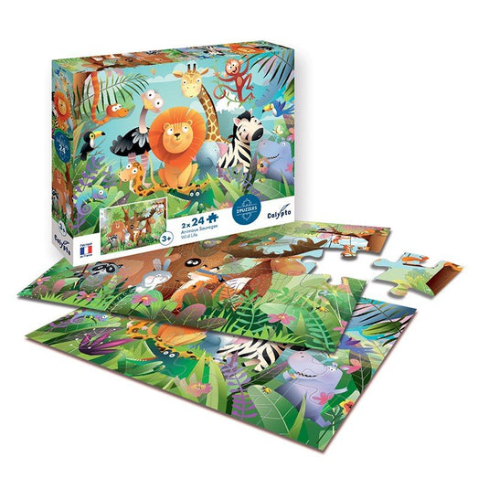 Wild Animals 24 Piece Jigsaw Puzzle by Sentosphere - 2