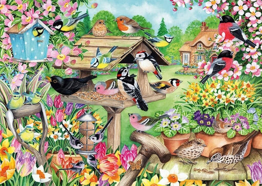 Spring Garden Birds 1000 Piece Jigsaw Puzzle by Falcon - 2