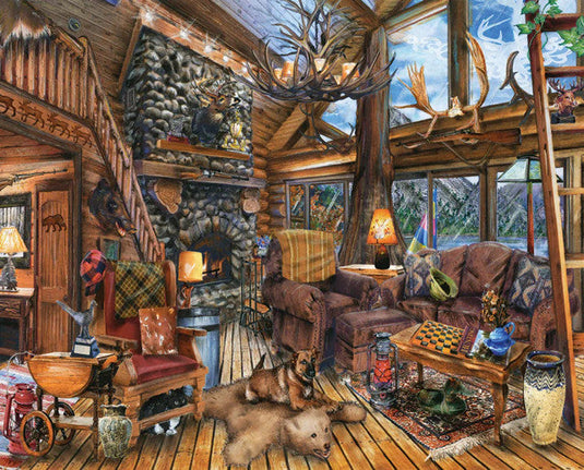 The Hunting Lodge 500 Piece Jigsaw Puzzle by Springbok - 1