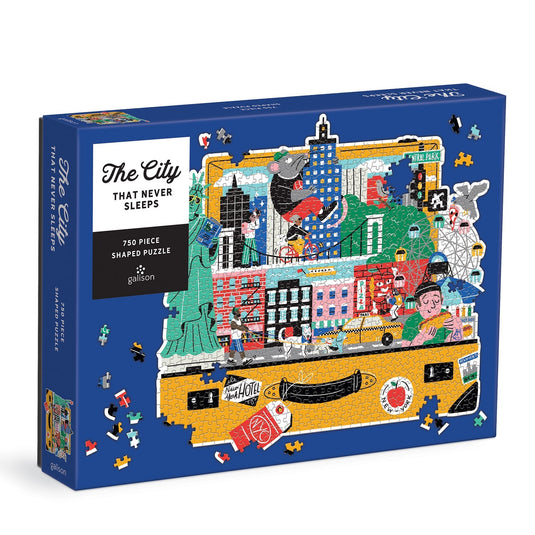 The City That Never Sleeps 750 Piece Shaped Jigsaw Puzzle by Galison - 1