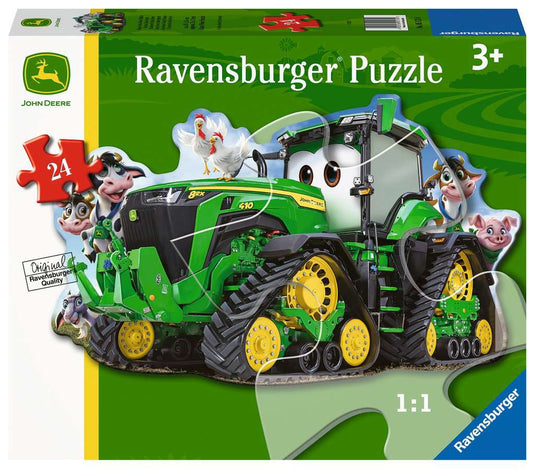 John Deere Tractor 24 Piece Shaped Floor Puzzle by Ravensburger - 1