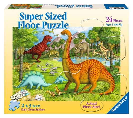 Dinosaur Pals Floor 24 Piece Jigsaw Puzzle by Ravensburger - 1