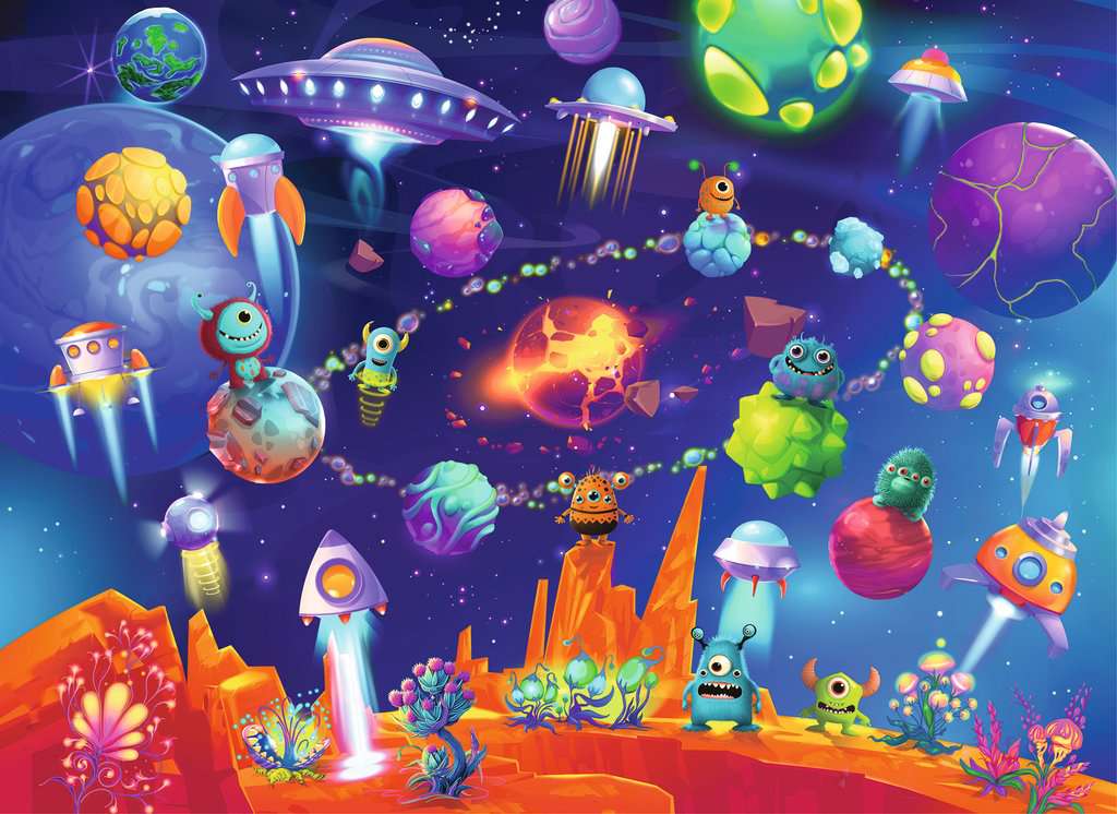 Space Aliens 60 Piece Jigsaw Puzzle by Ravensburger