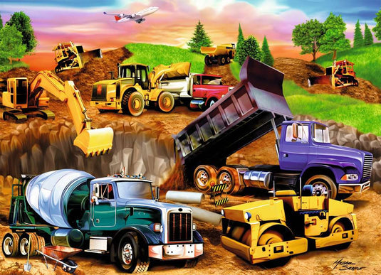 Construction Crowd 60 Piece Jigsaw Puzzle by Ravensburger - 2
