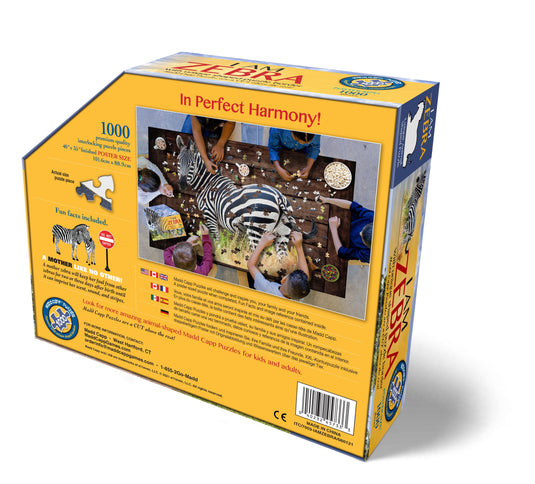 I Am Zebra 1000 Piece Puzzle by Madd Capp Box Back