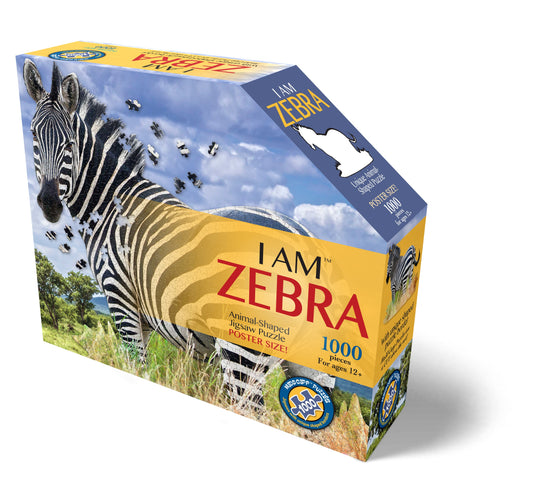 I Am Zebra 1000 Piece Puzzle by Madd Capp Box Front