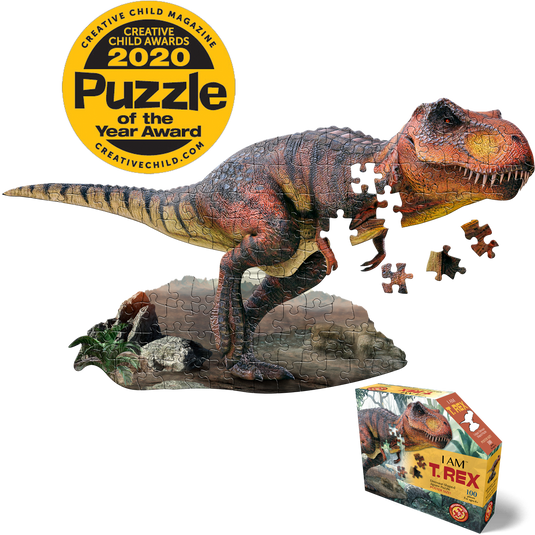 I Am T. Rex 100 Piece Puzzle by Madd Capp Main Puzzle