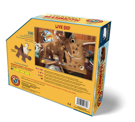 I Am Woolly Mammoth 100 Piece Puzzle by Madd Capp Box Back