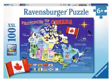 Map of Canada 100 Piece Jigsaw Puzzle by Ravensburger