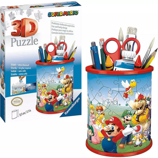 Super Mario Pencil Holder 3D 54 Piece Jigsaw Puzzle by Ravensburger