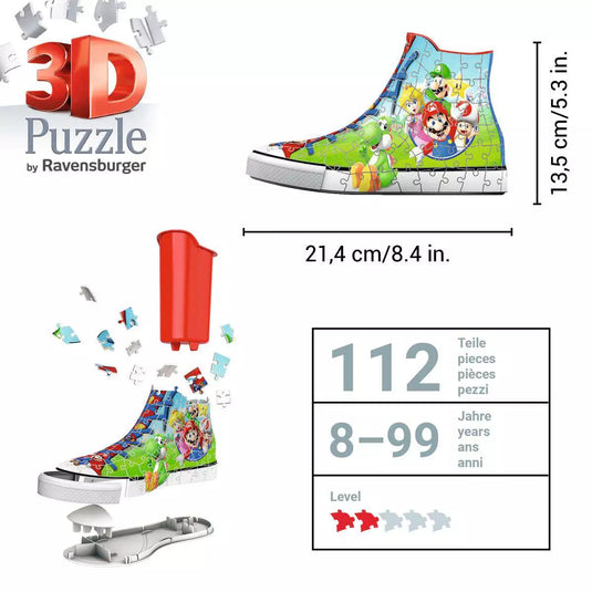 Super Mario Sneaker 108 Piece Jigsaw Puzzle by Ravensburger