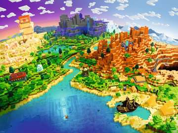 World of Minecraft 1500 Piece Jigsaw Puzzle by Ravensburger