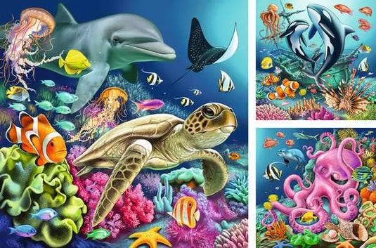 Underwater 3x49 Piece Jigsaw Puzzle by Ravensburger - 2