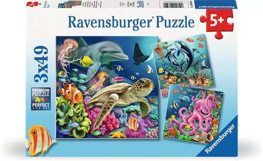 Underwater 3x49 Piece Jigsaw Puzzle by Ravensburger - 1