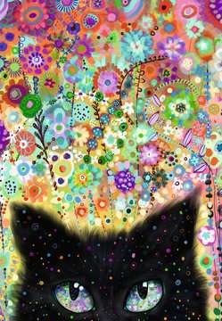 Puzzle Moments: Kaleidoscope Kitty 300 Piece Jigsaw Puzzle by Ravensburger