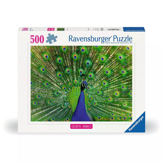 Peacock 500 Piece Jigsaw Puzzle by Ravensburger - 1