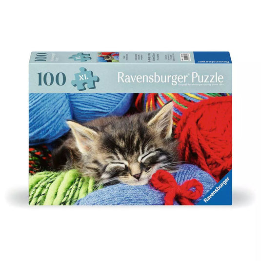Wool Cat 100 Piece Jigsaw Puzzle by Ravensburger - 1