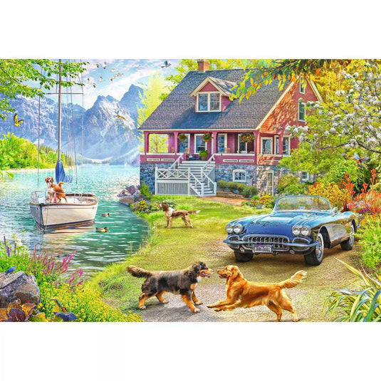 Summer Lake House 200 Piece Jigsaw Puzzle by Ravensburger - 2