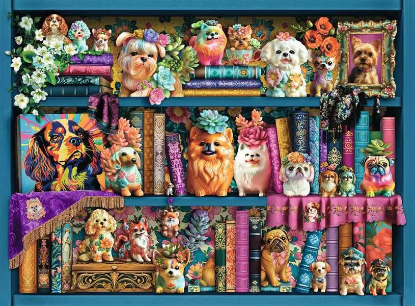 Precious Porcelain Pups 500 Piece Jigsaw Puzzle by Ravensburger