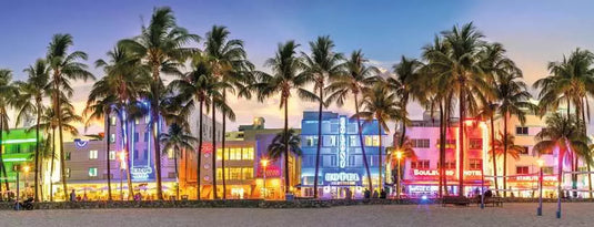Night Glow on Ocean Drive Panoramic 1000 Piece Jigsaw Puzzle by Ravensburger