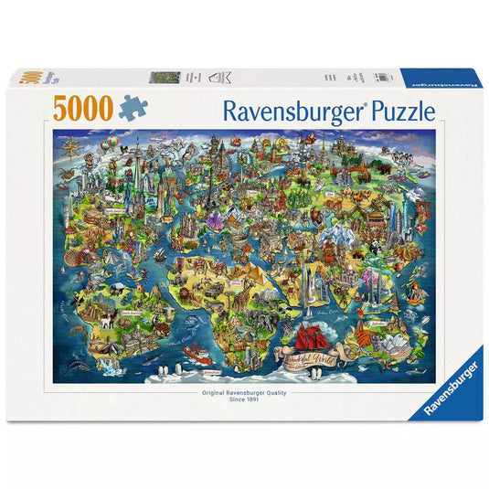 World Map 5000 Piece Jigsaw Puzzle by Ravensburger