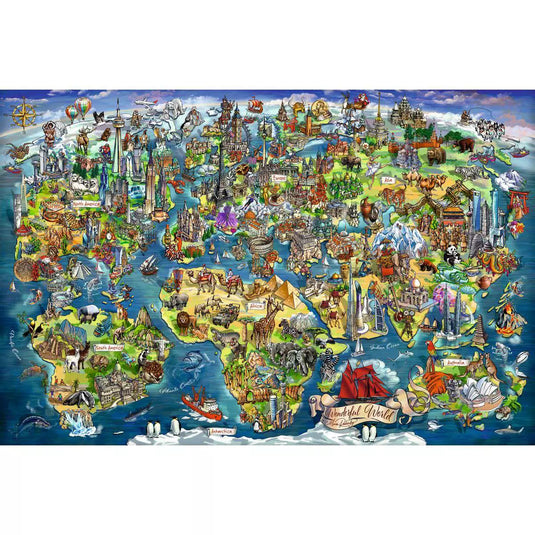 World Map 5000 Piece Jigsaw Puzzle by Ravensburger