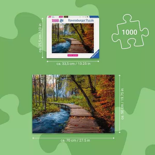 Autumnal Wooden Trail 1000 Piece Jigsaw Puzzle by Ravensburger