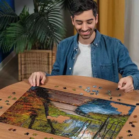Autumnal Wooden Trail 1000 Piece Jigsaw Puzzle by Ravensburger