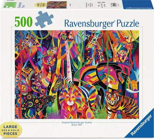 Jeweled Jungle 500 Piece Jigsaw Puzzle by Ravensburger