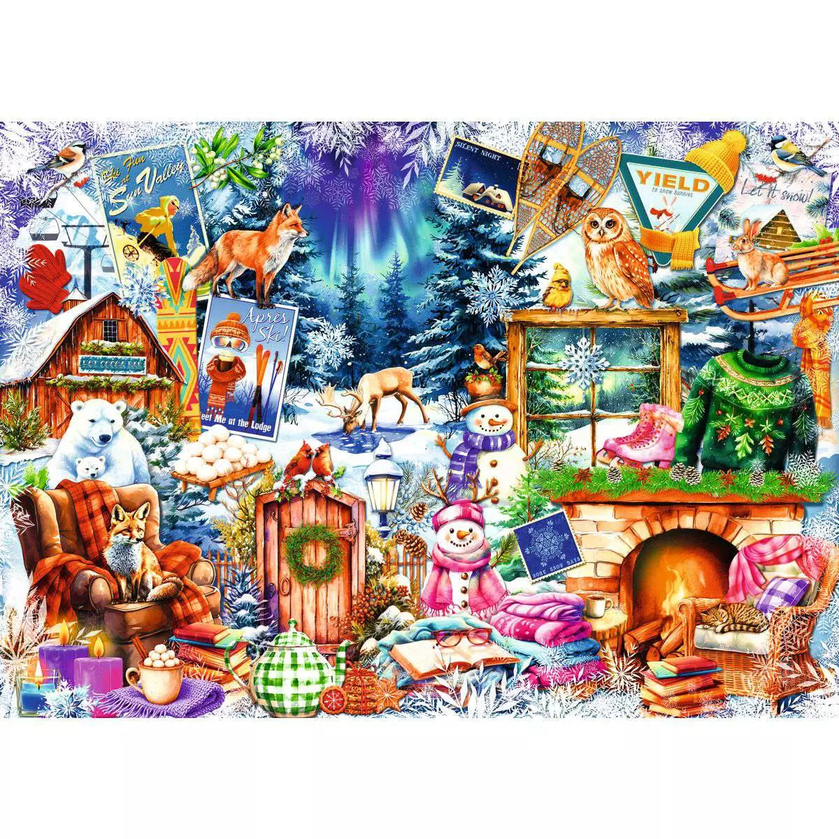 Winter Mountain Village 500 Piece Jigsaw Puzzle by Ravensburger
