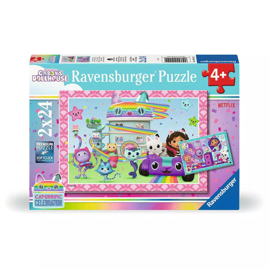 Gabby's Dollhouse 2x24 Piece Jigsaw Puzzle by Ravensburger - 1