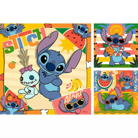Disney Stitch Aloha! 3x49 Piece Jigsaw Puzzle by Ravensburger - 2