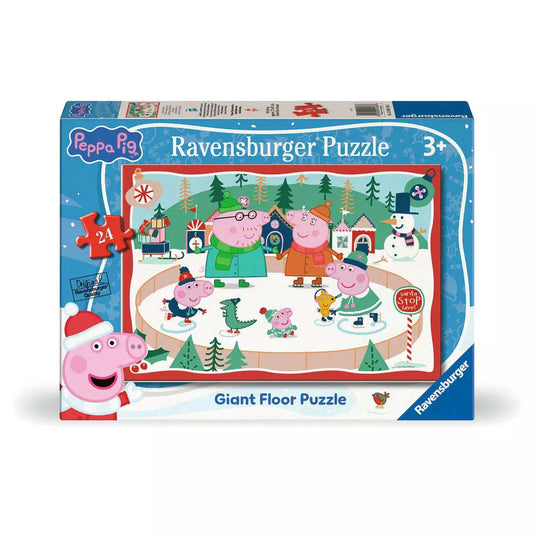 Peppa Pig Christmas 24 Piece Giant Floor Puzzle by Ravensburger - 1