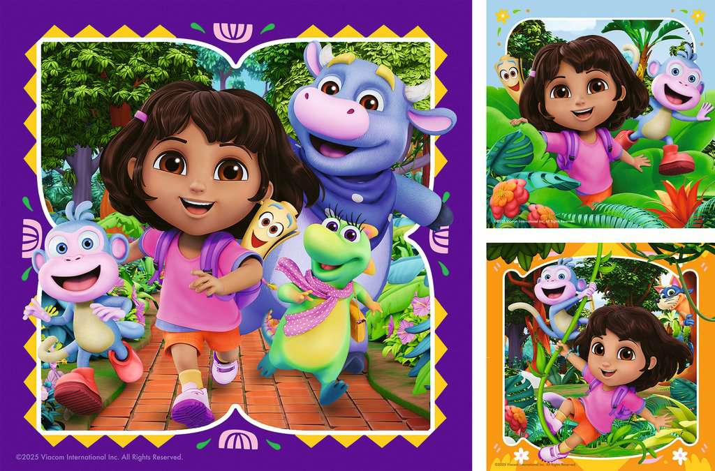 Dora the Explorer 3x49 Piece Jigsaw Puzzle by Ravensburger