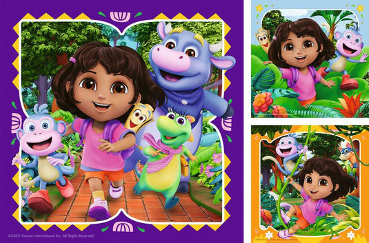 Dora the Explorer 3x49 Piece Jigsaw Puzzle by Ravensburger - 2