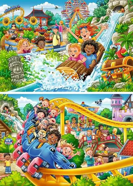 Amusement Park 2x24 Piece Jigsaw Puzzle by Ravensburger