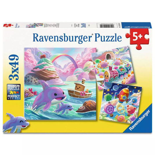 Candy Coastline 3x 49 Piece Jigsaw Puzzle by Ravensburger